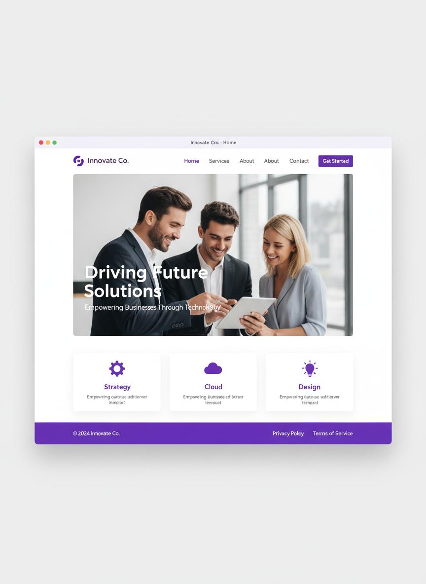 Modern Business WordPress thema preview