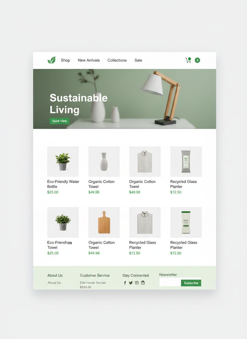 Webshop WordPress thema preview