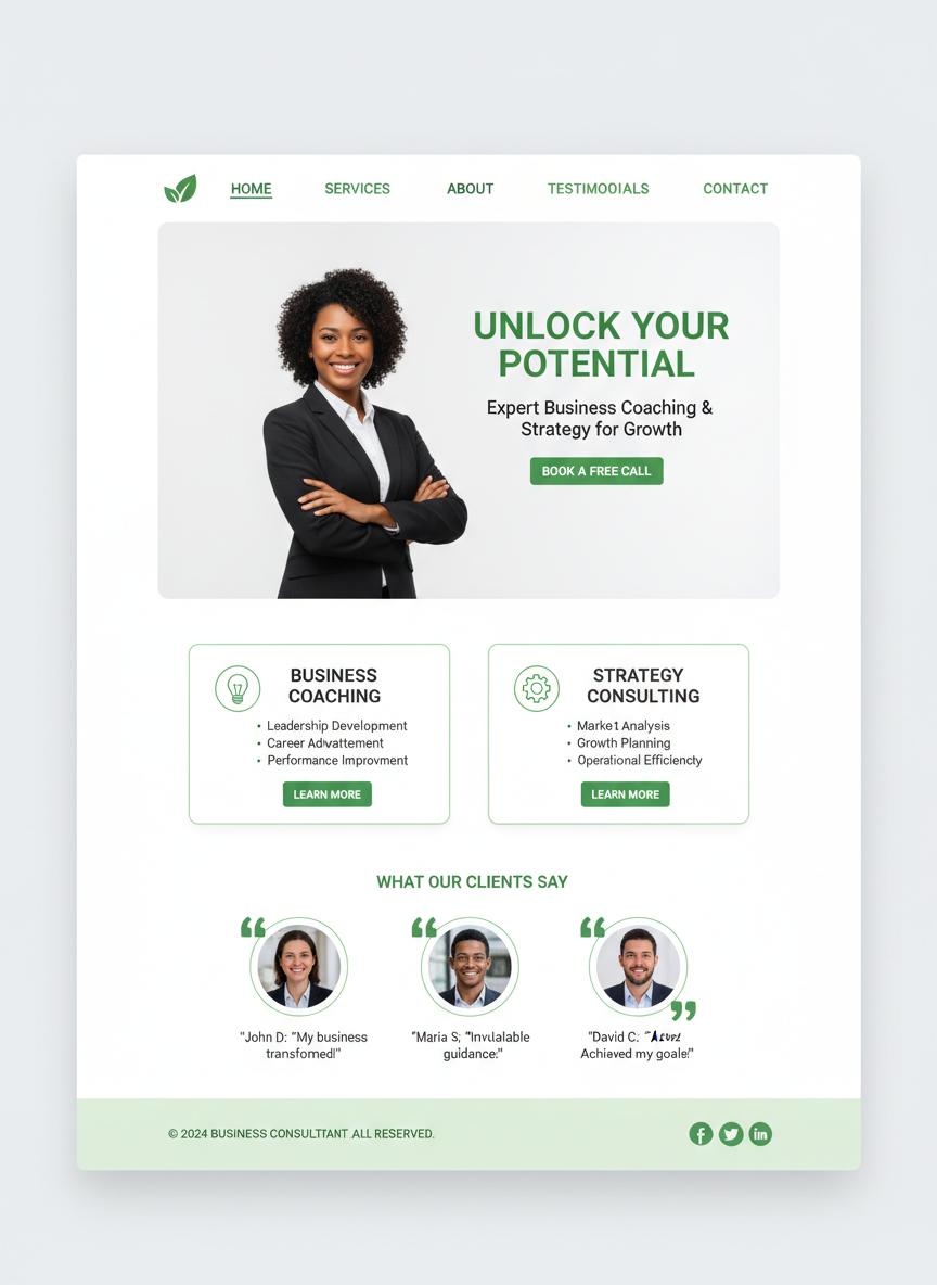 Consultant WordPress thema preview