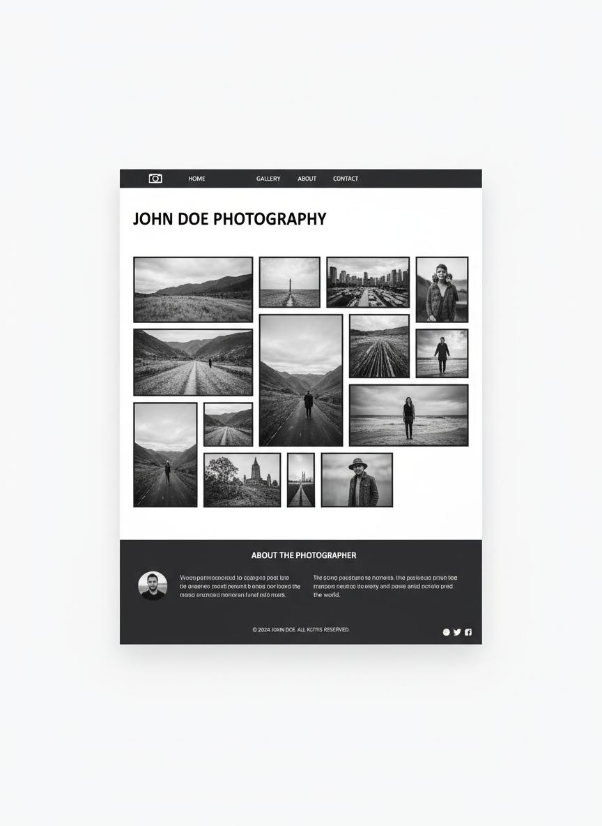 Fotografie WordPress thema preview