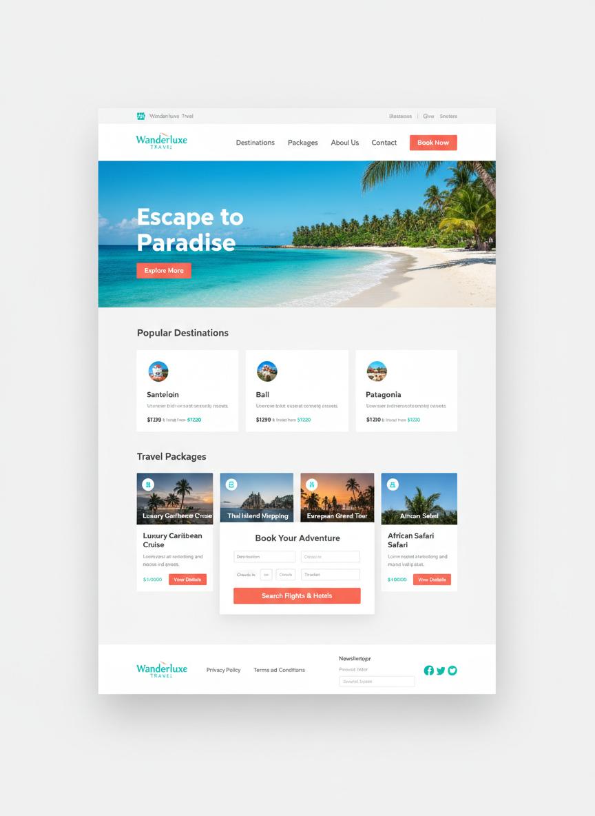 Reizen & Blog WordPress thema preview