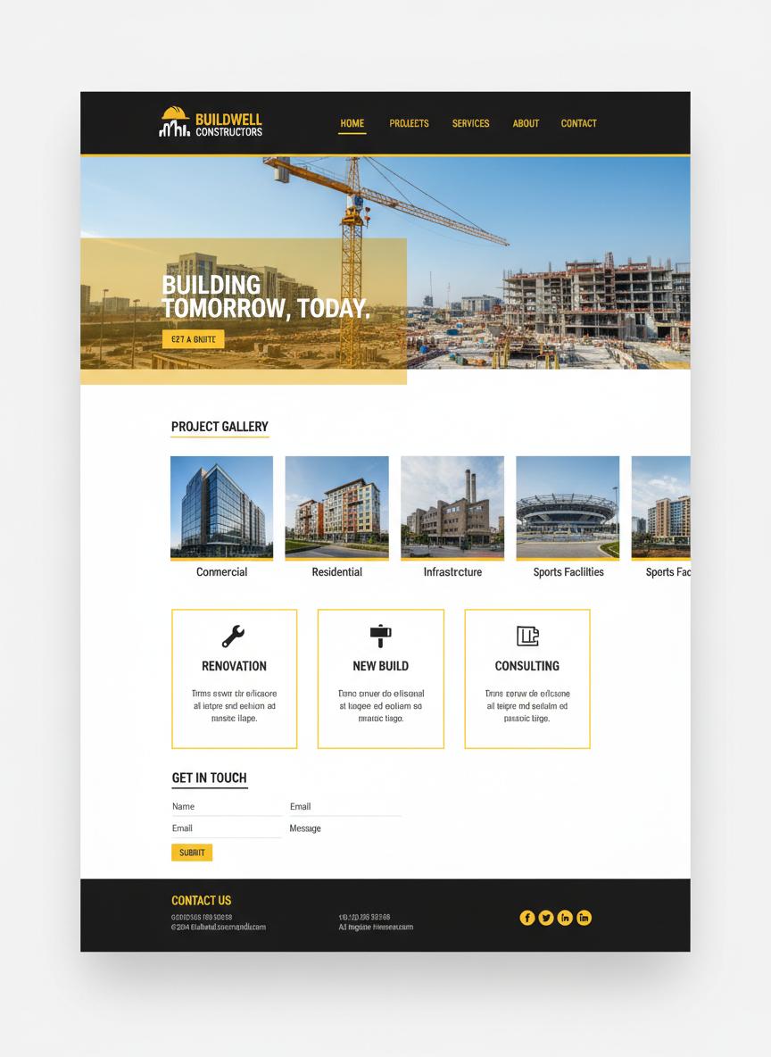 Bouw & Aannemer WordPress thema preview