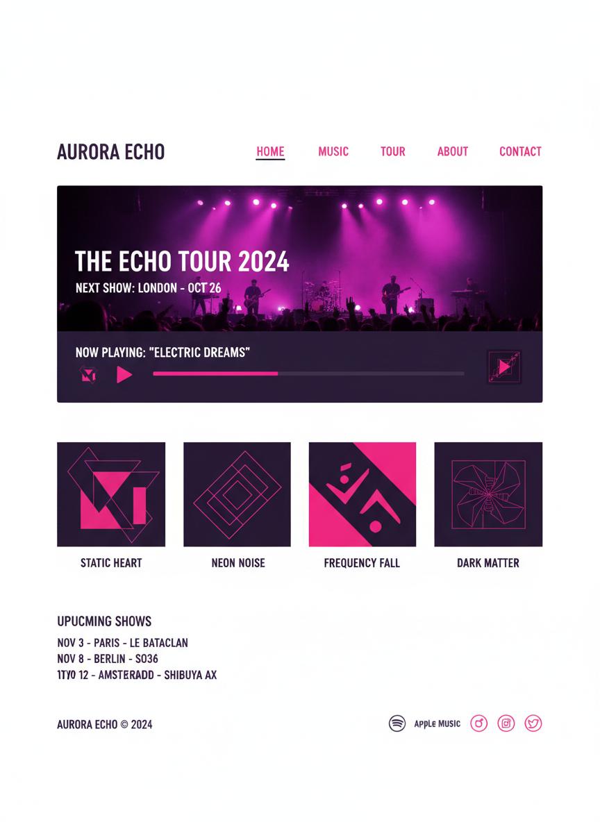 Muziek & Band WordPress thema preview