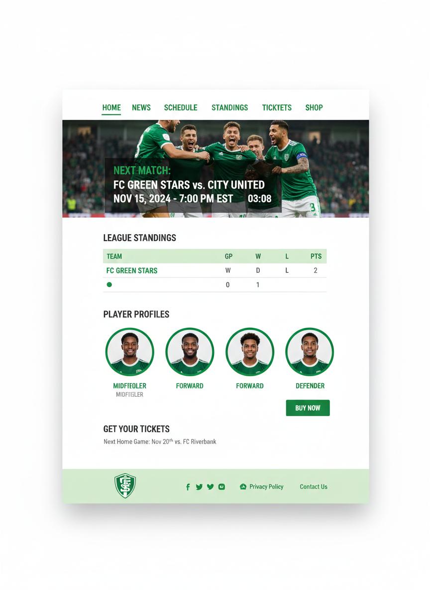 Sportvereniging WordPress thema preview