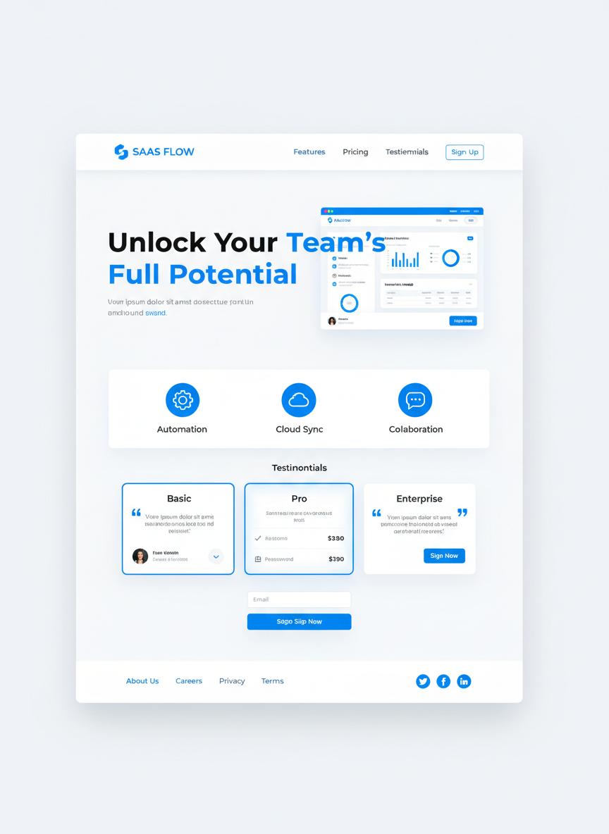 SaaS Platform WordPress thema preview