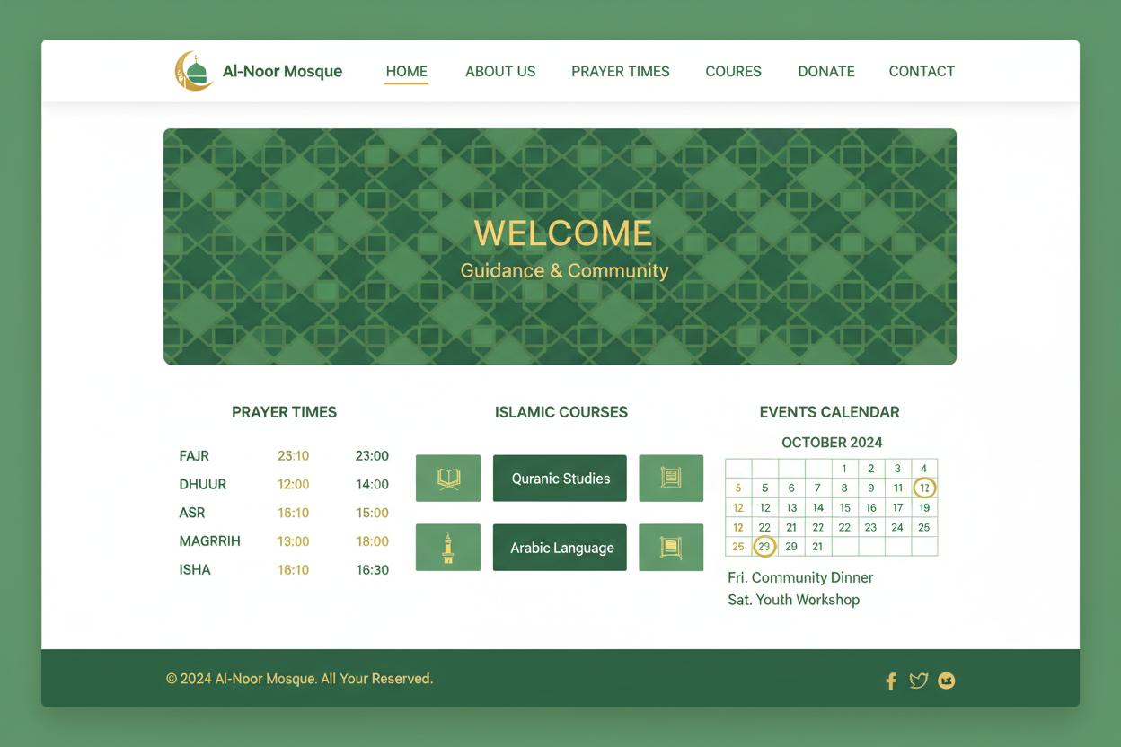 Moskee WordPress thema preview
