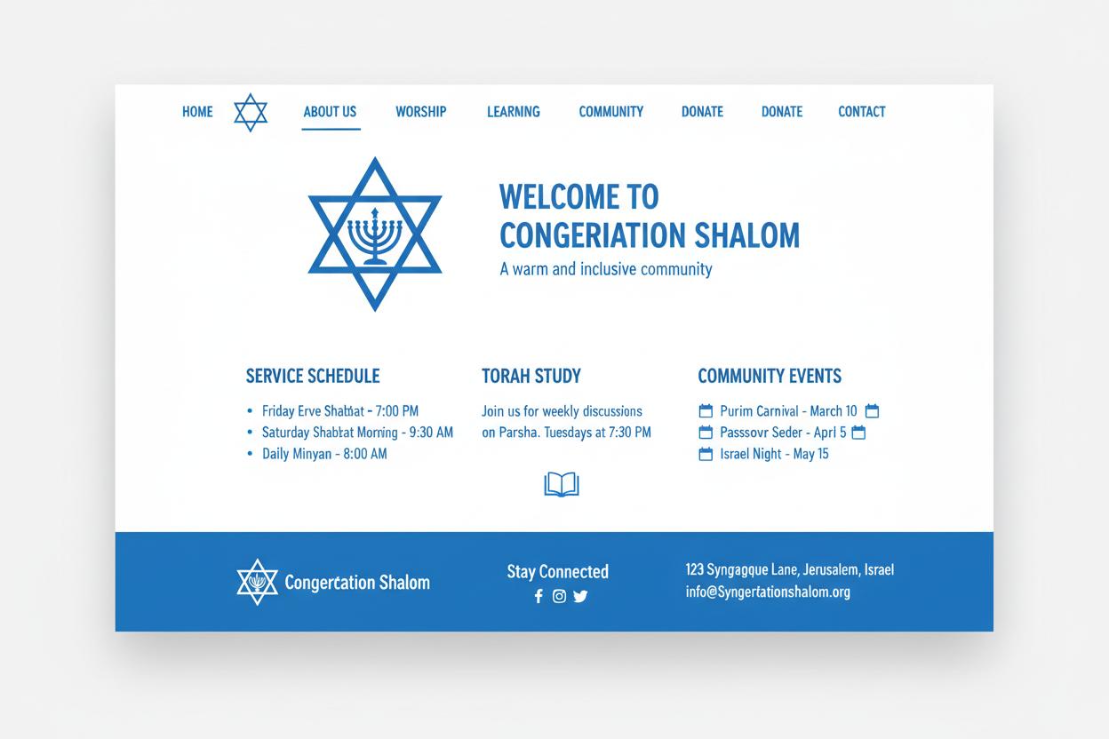 Synagoge WordPress thema preview