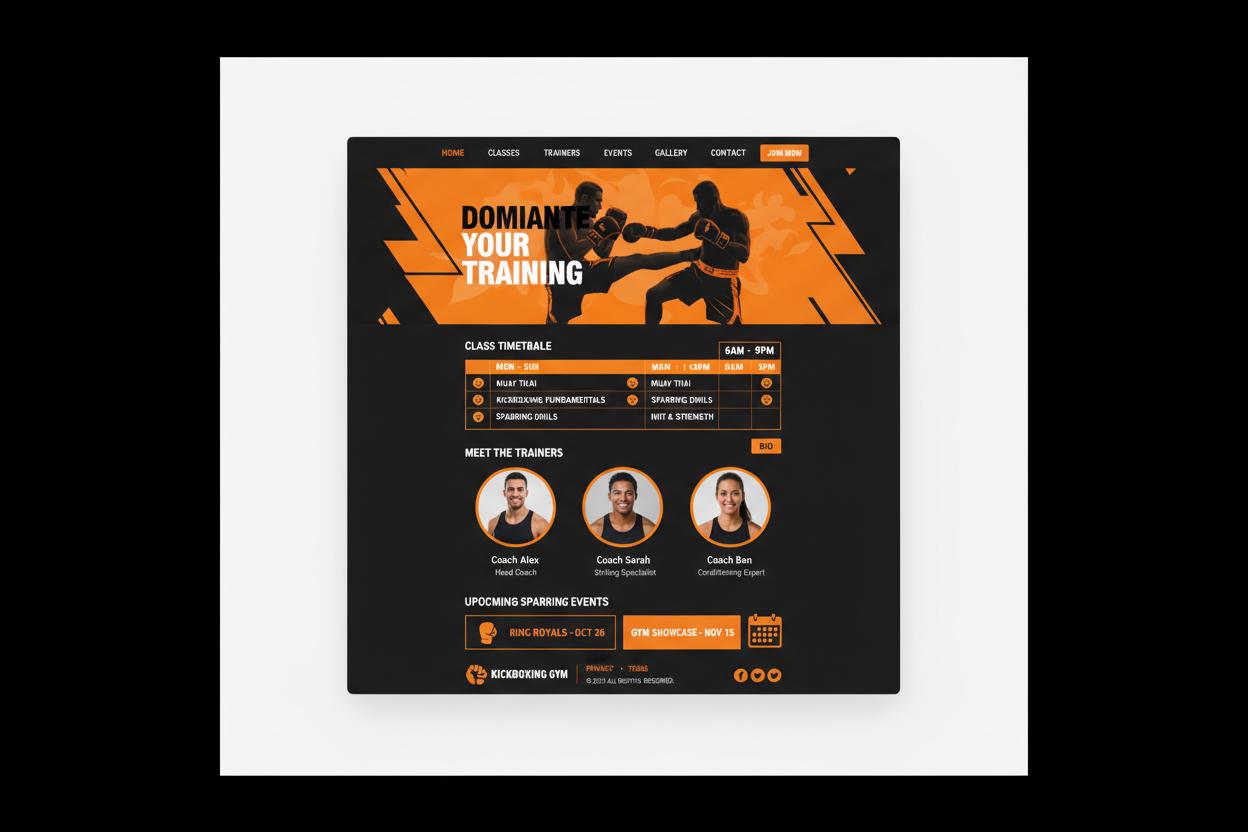 Kickboksen WordPress thema preview