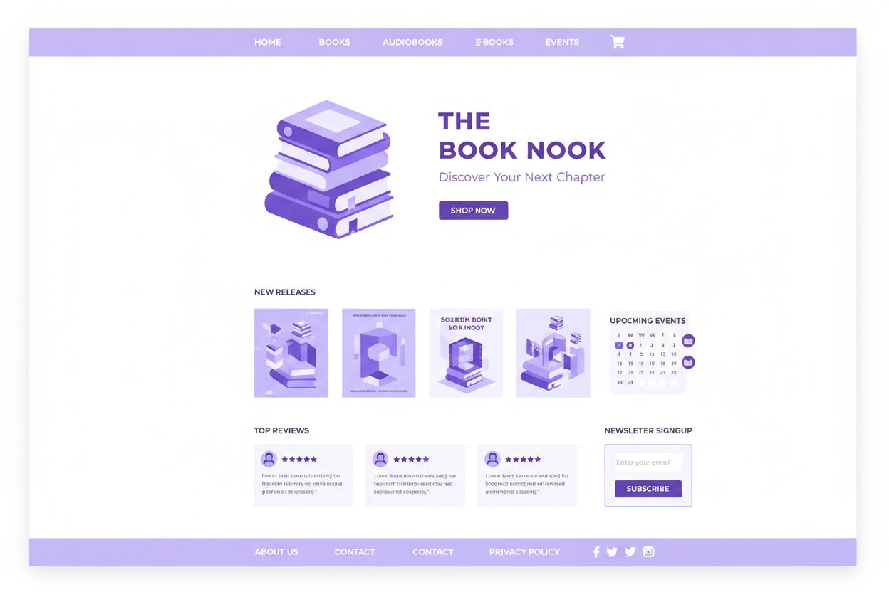 Boekwinkel WordPress thema preview