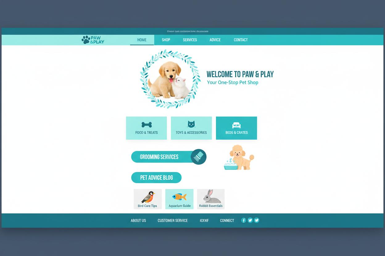 Dierenwinkel WordPress thema preview