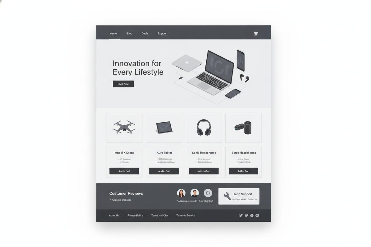 Elektronica Winkel WordPress thema preview