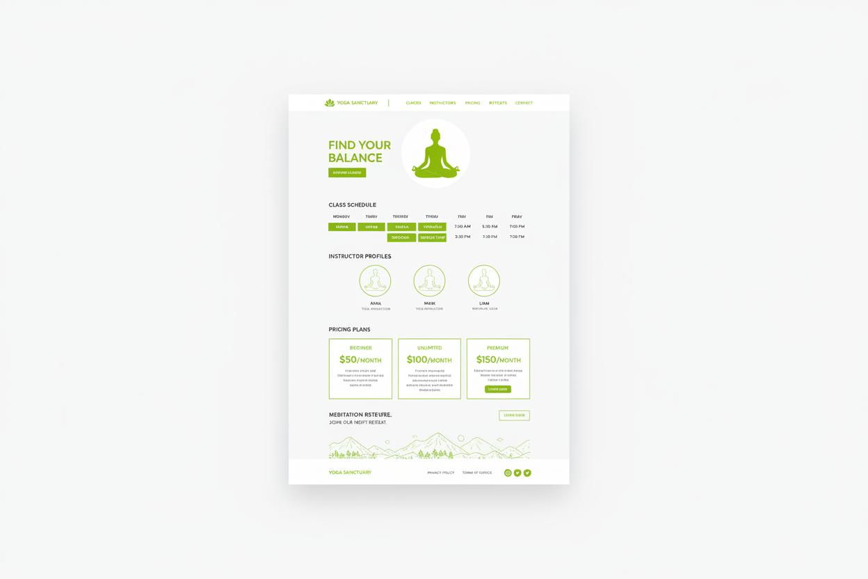 Yoga Studio WordPress thema preview