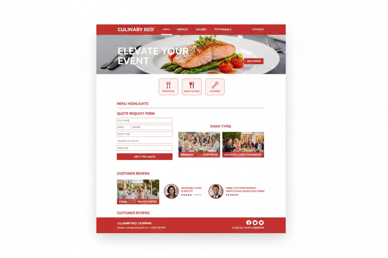 Catering WordPress thema preview