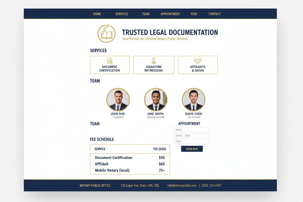 Notaris WordPress thema preview