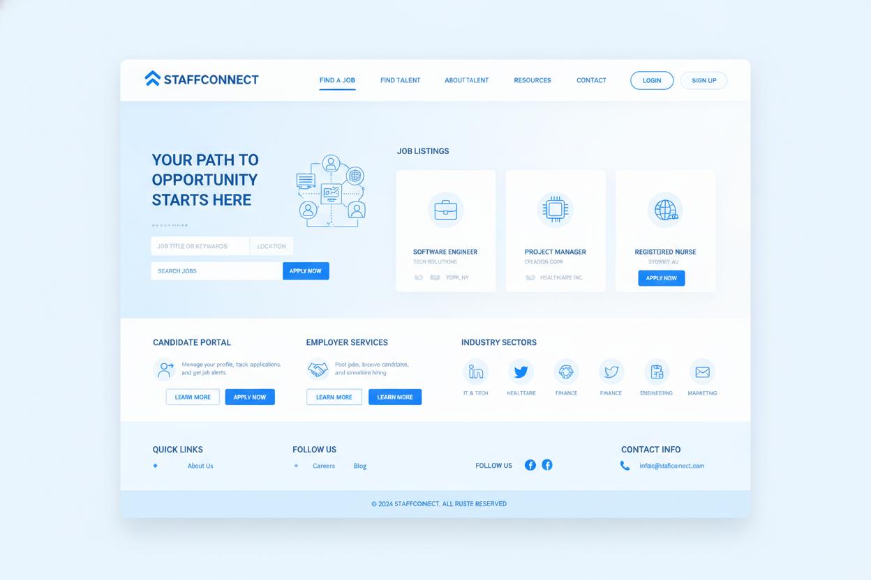 Uitzendbureau WordPress thema preview