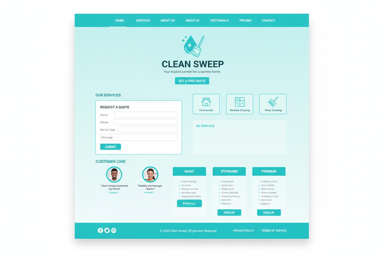 Schoonmaakbedrijf WordPress thema preview