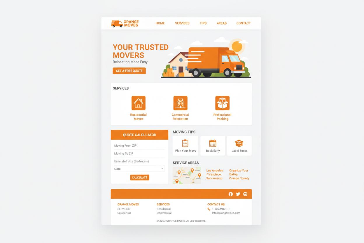 Verhuisbedrijf WordPress thema preview