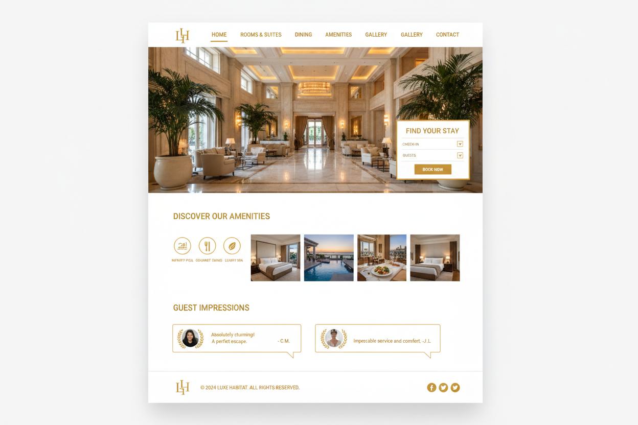 Hotel WordPress thema preview