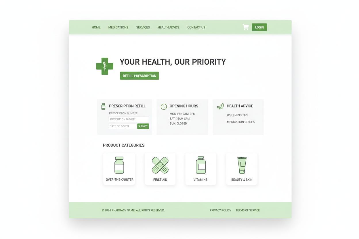 Apotheek WordPress thema preview